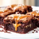 gooey salted caramel brownies - featured image