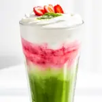 iced strawberry matcha latte - featured image