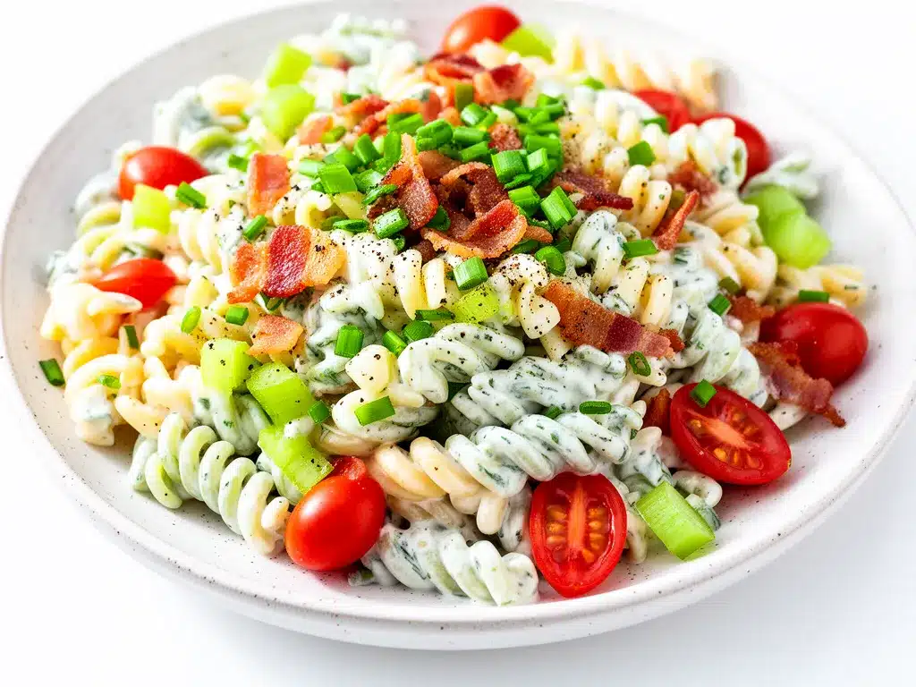 Labor Day Bacon Ranch Pasta Salad Easy Recipe for Perfect Cookouts 4 Labor Day Bacon Ranch Pasta Salad preparation steps
