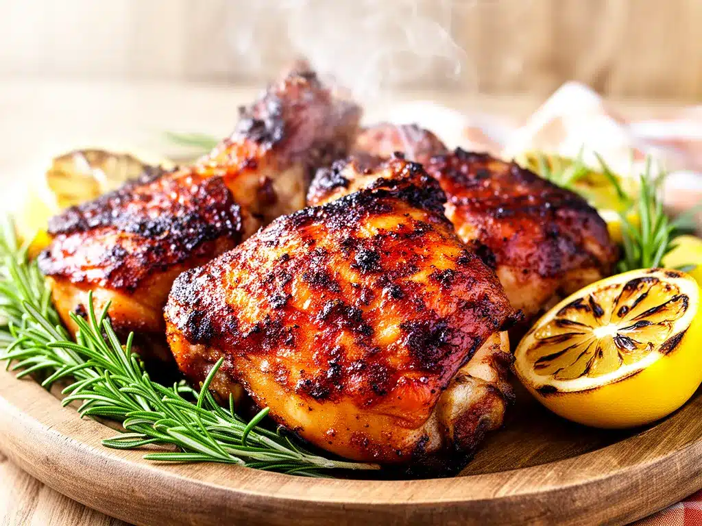 Labor Day Grilled BBQ Chicken Thighs Recipe Easy Smoky Glaze for Busy Weeknights 4 labor day grilled bbq chicken thighs preparation steps