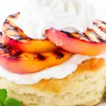 labor day grilled peach shortcake - featured image