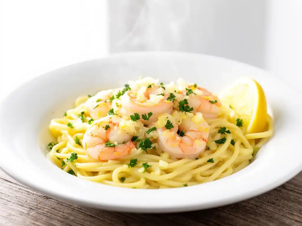 Lemon Garlic Butter Shrimp Pasta Easy Weeknight Dinner Recipe 4 lemon garlic butter shrimp pasta preparation steps