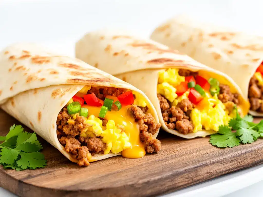 Loaded Breakfast Burritos with Sausage Easy Recipe for Busy Weeknights 4 loaded breakfast burritos with sausage preparation steps
