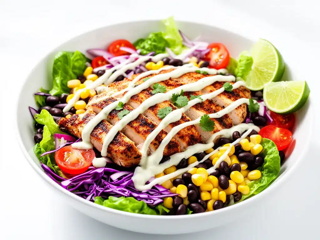 Loaded Southwest Chicken Salad Recipe Easy 5-Ingredient Meal Your Family Will Crave 4 loaded southwest chicken salad preparation steps