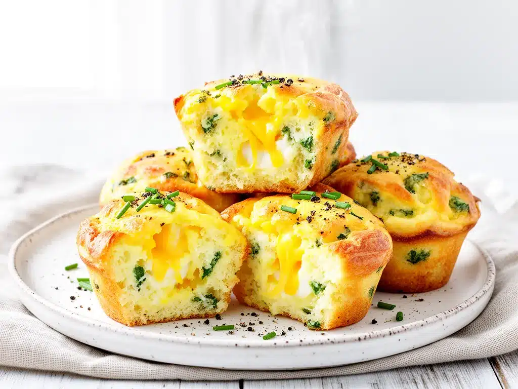 Back to School Mini Egg and Cheese Breakfast Muffins Easy Recipe for Busy Weeknights 4 mini egg and cheese breakfast muffins preparation steps