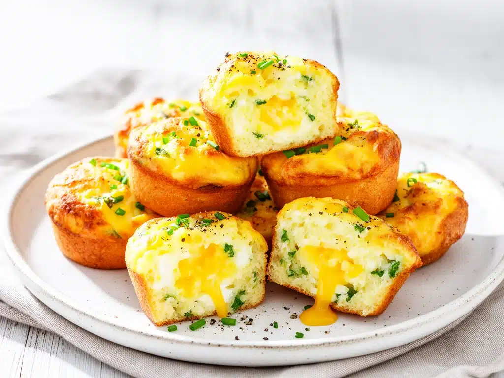 mini egg and cheese breakfast muffins - featured image