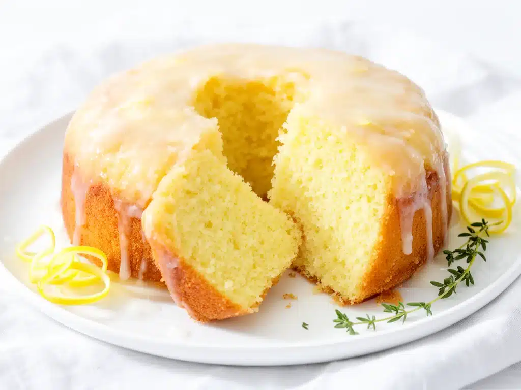 moist lemon pound cake - featured image