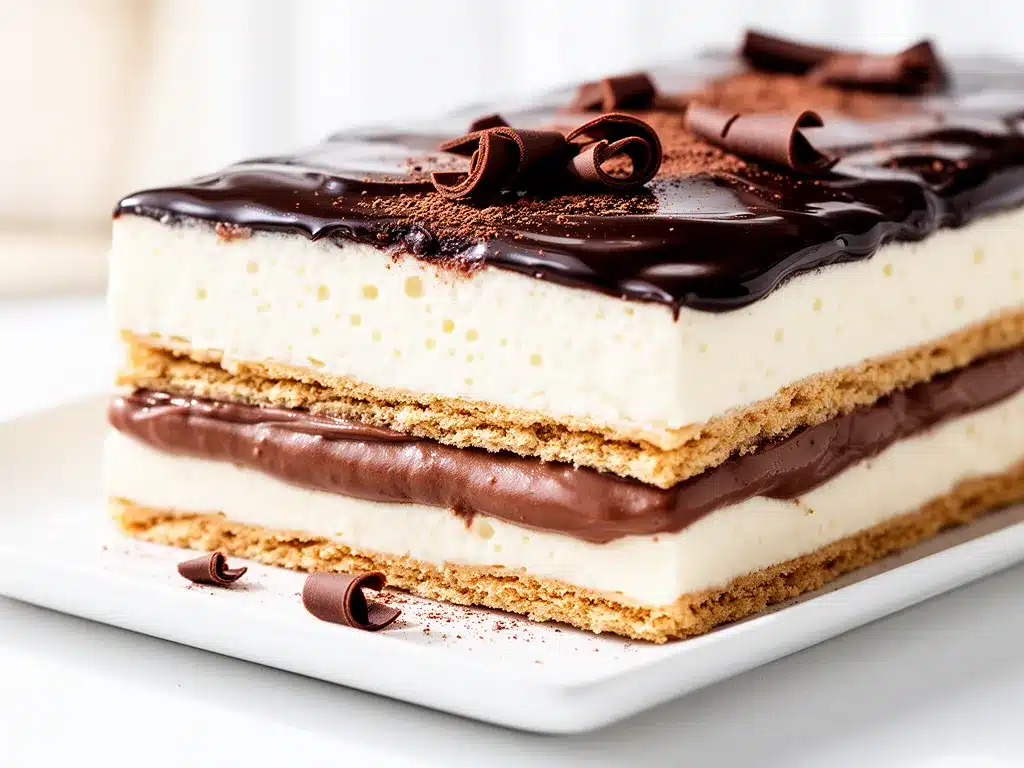 No Bake Chocolate Eclair Cake Recipe Easy 5-Ingredient Dessert to Make on Repeat 4 no bake chocolate eclair cake preparation steps