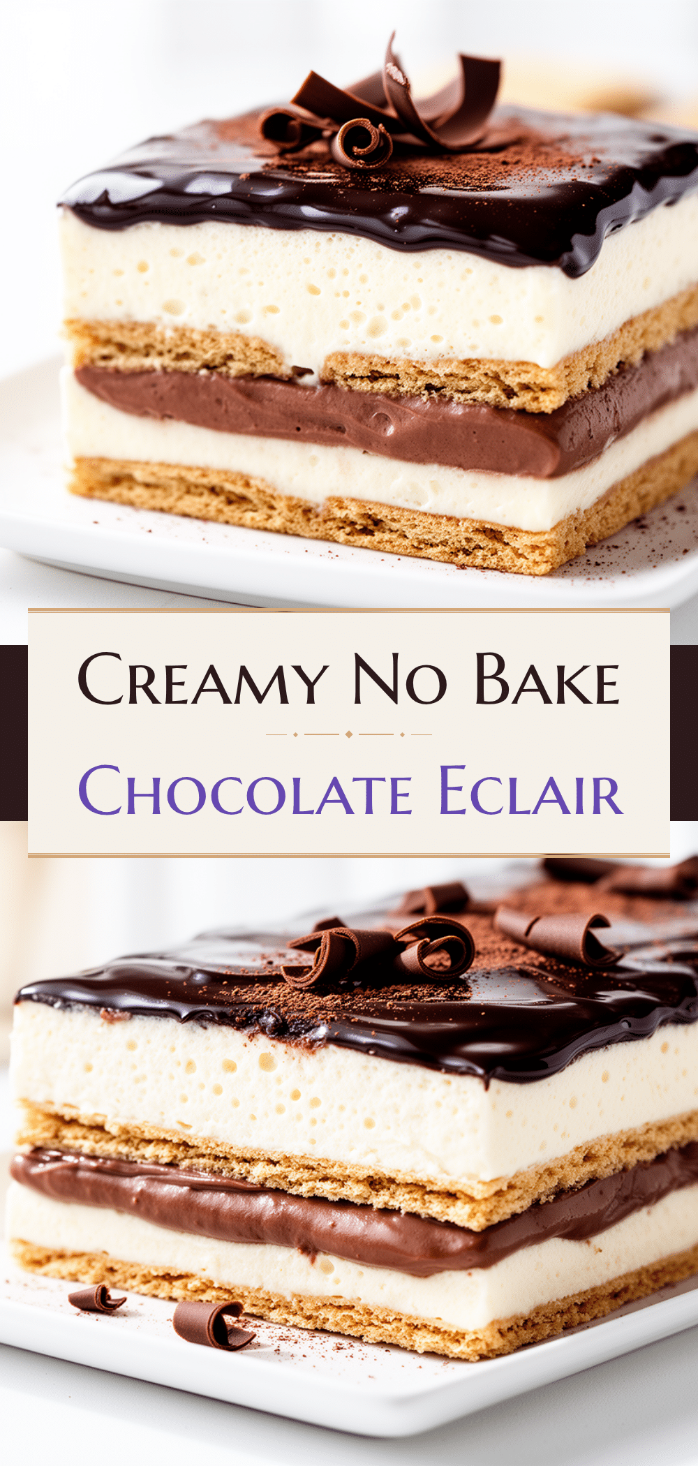 No Bake Chocolate Eclair Cake Recipe Easy 5-Ingredient Dessert to Make on Repeat 5 no bake chocolate eclair cake recipe