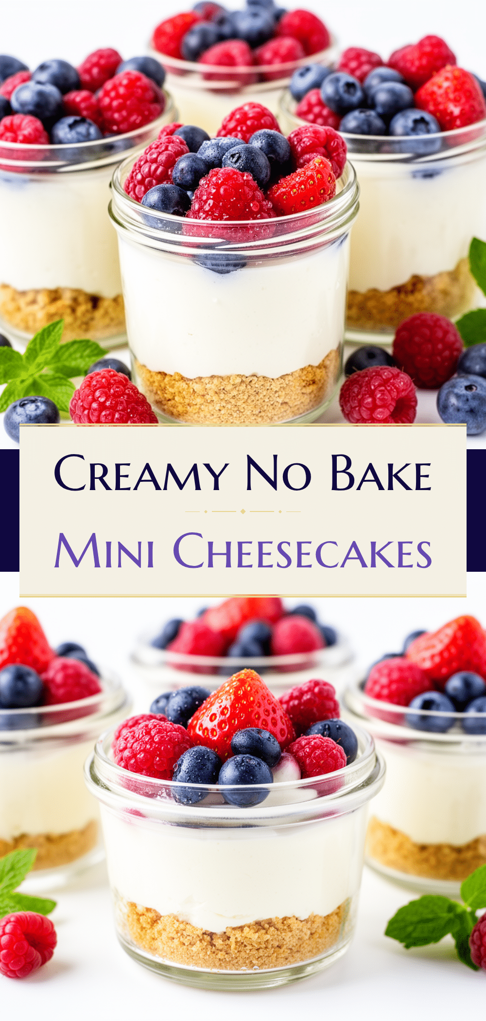 No Bake Mini Berry Cheesecake Jars Easy Recipe with Simple Ingredients 5 no bake mini berry cheesecake jars recipe