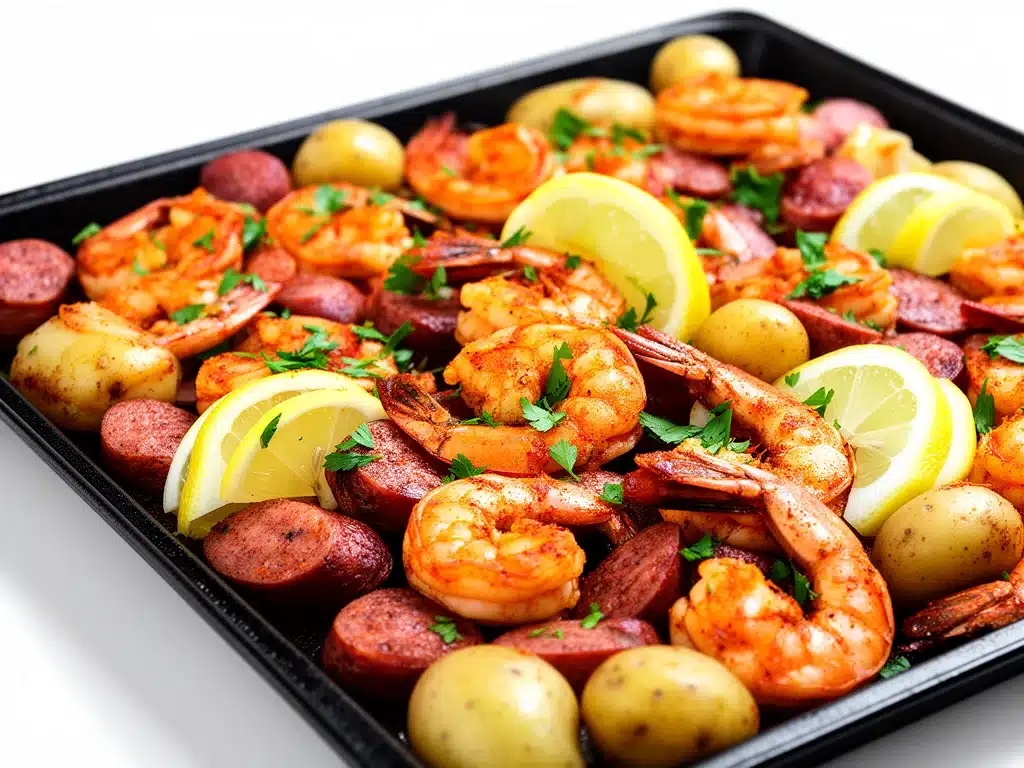 Sheet Pan Cajun Shrimp Boil - featured image
