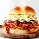 slow cooker BBQ chicken sandwiches - featured image