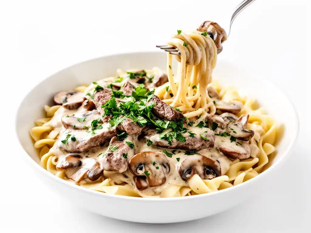Slow Cooker Beef Stroganoff Recipe Easy Creamy Sauce Your Family Will Love 4 slow cooker beef stroganoff preparation steps