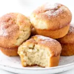soft cinnamon sugar donut muffins - featured image