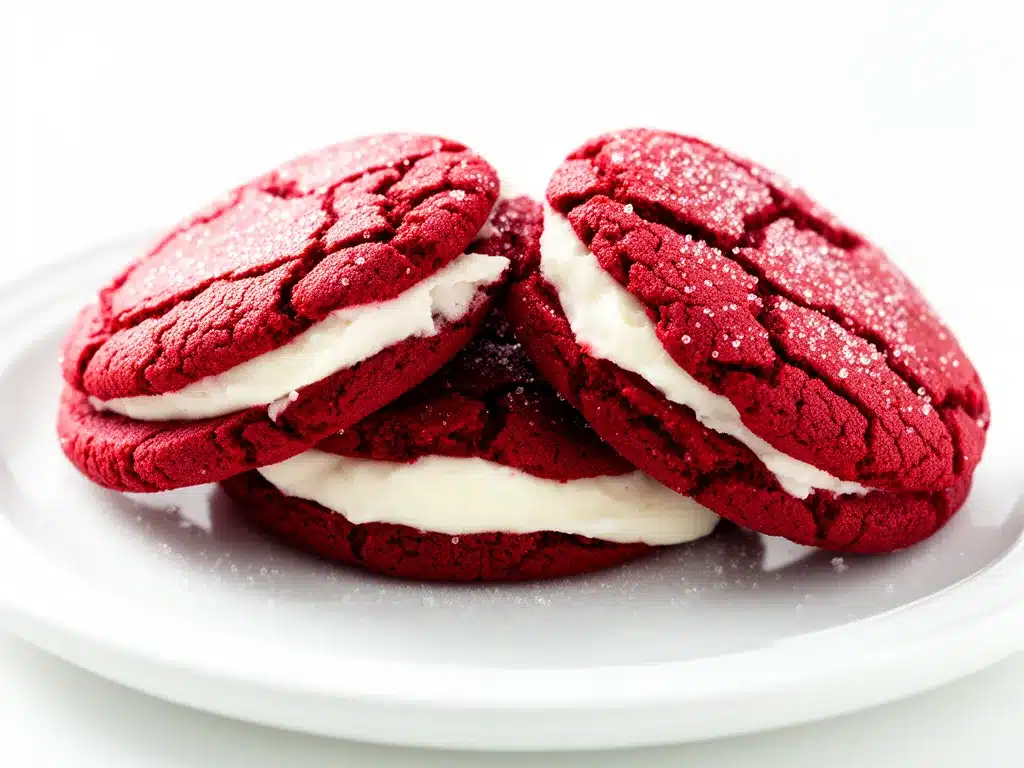Soft Red Velvet Crinkle Cookies with Cream Cheese Filling Recipe Everyone Loves 4 soft red velvet crinkle cookies with cream cheese filling preparation steps