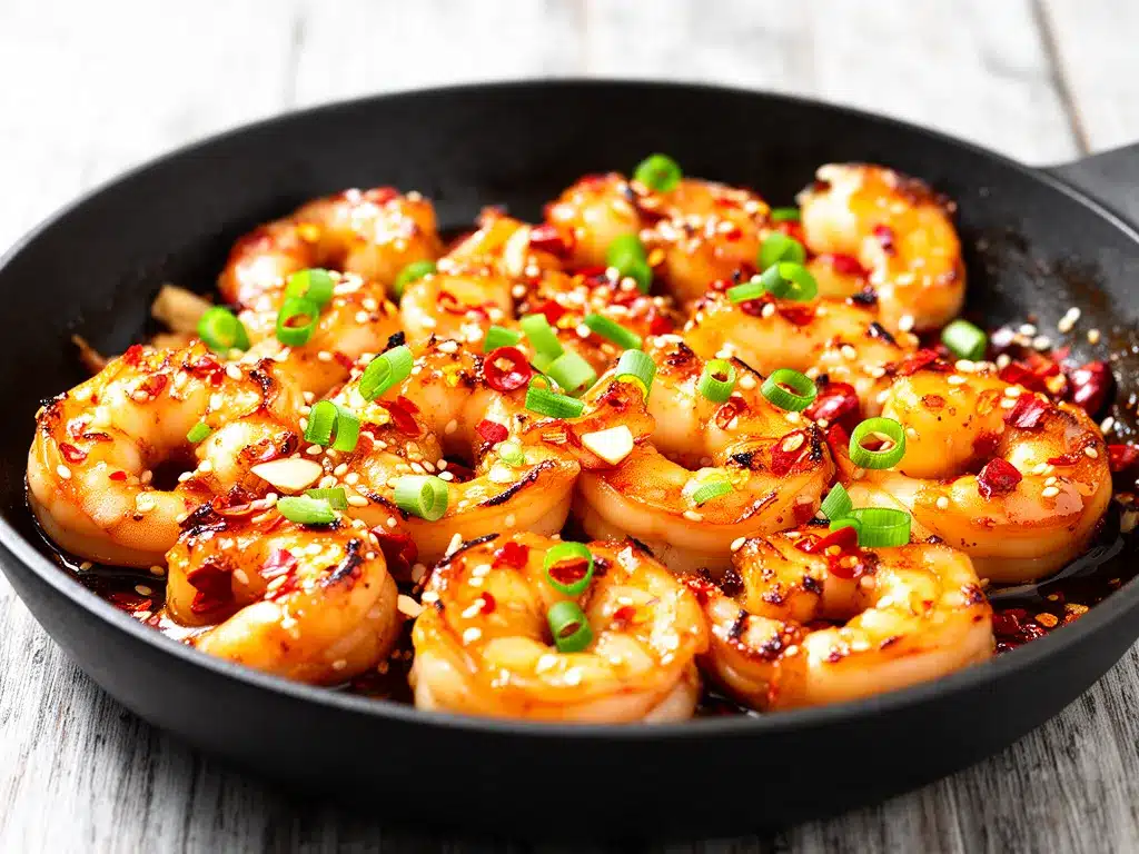 Spicy Honey Garlic Shrimp Recipe Easy 15-Minute Dinner for Busy Weeknights 4 spicy honey garlic shrimp preparation steps