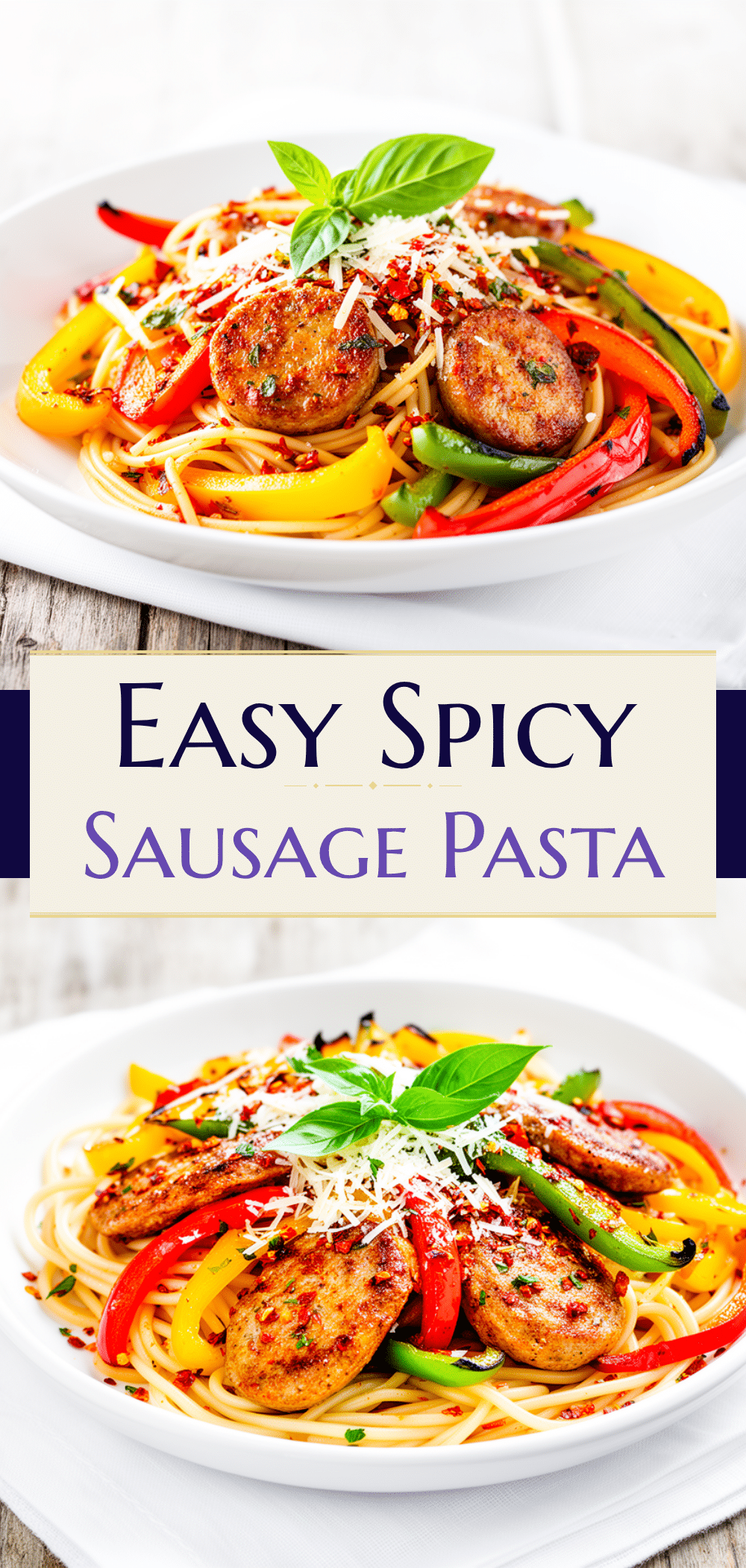 Spicy Sausage and Pepper Pasta Easy One Pan Dinner Recipe 5 spicy sausage and pepper pasta recipe