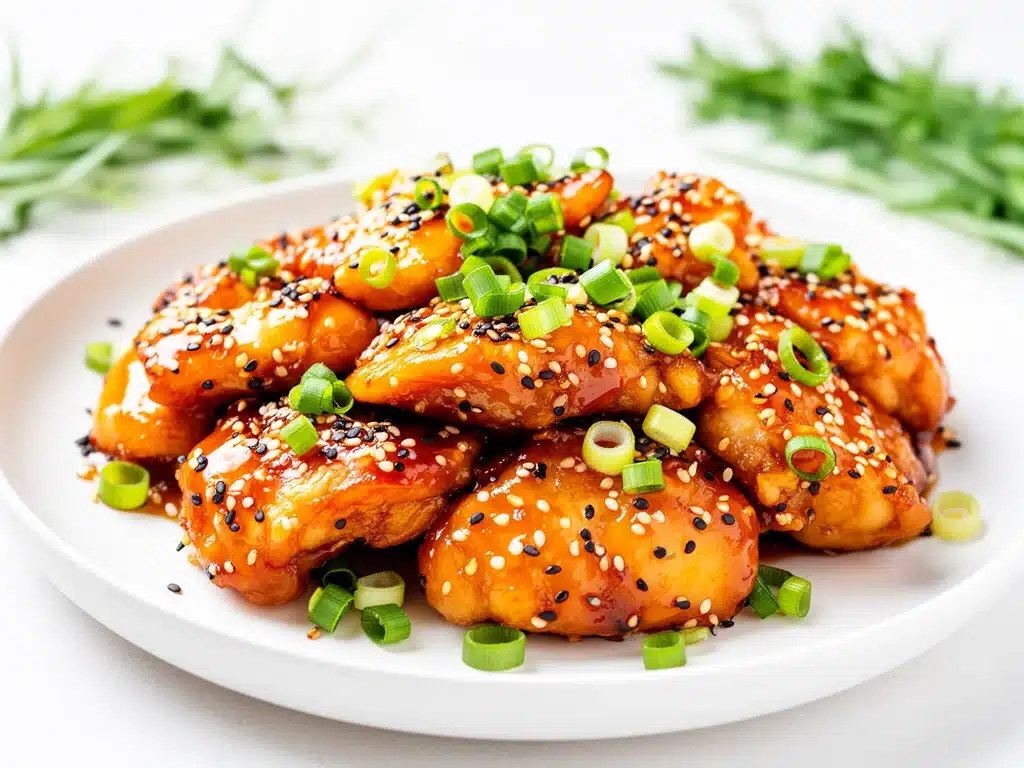 sticky Asian sesame chicken - featured image