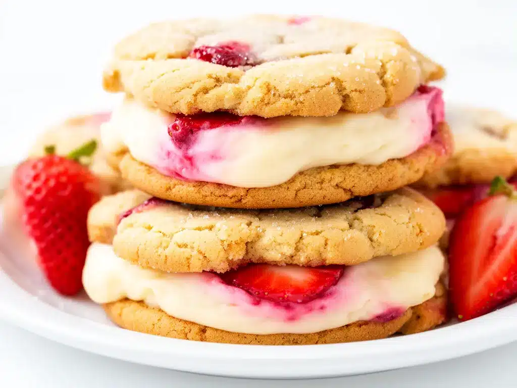 Strawberry Cheesecake Cookies Recipe Easy Soft Creamy Filling 4 Strawberry cheesecake cookies preparation steps