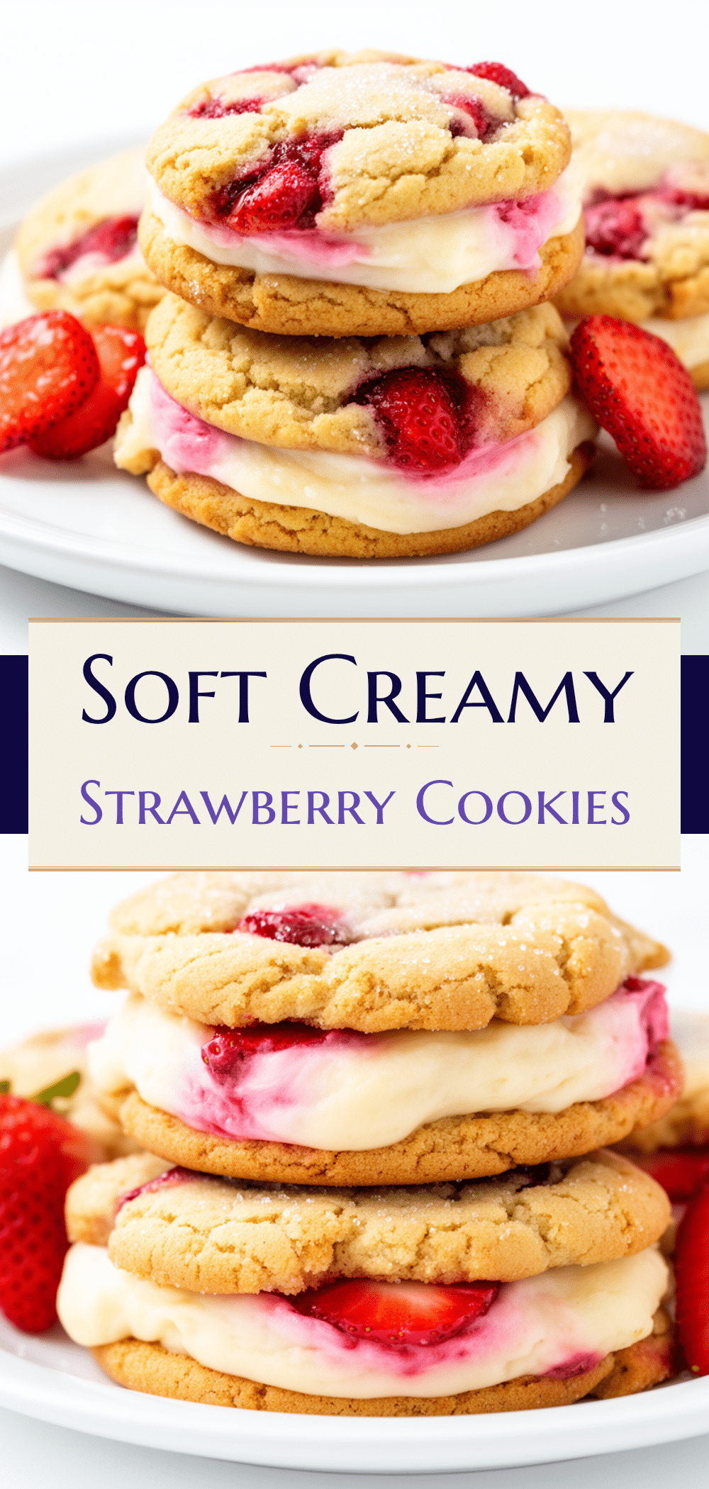 Strawberry Cheesecake Cookies Recipe Easy Soft Creamy Filling 5 Strawberry cheesecake cookies recipe