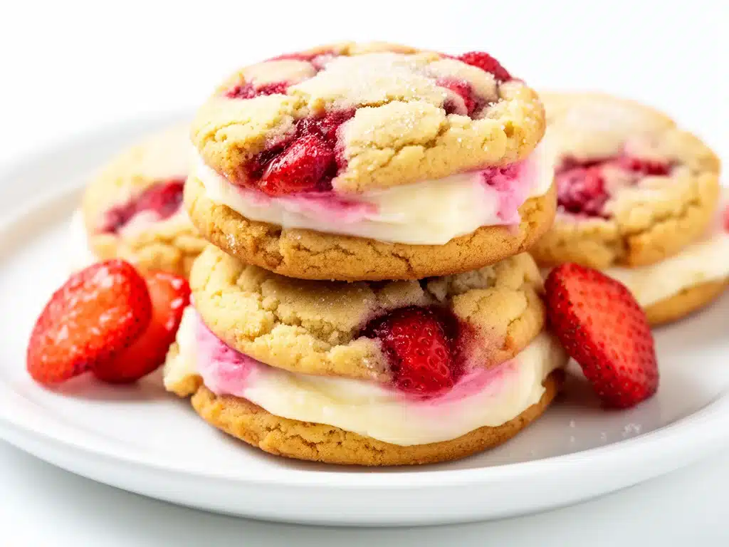Strawberry cheesecake cookies - featured image