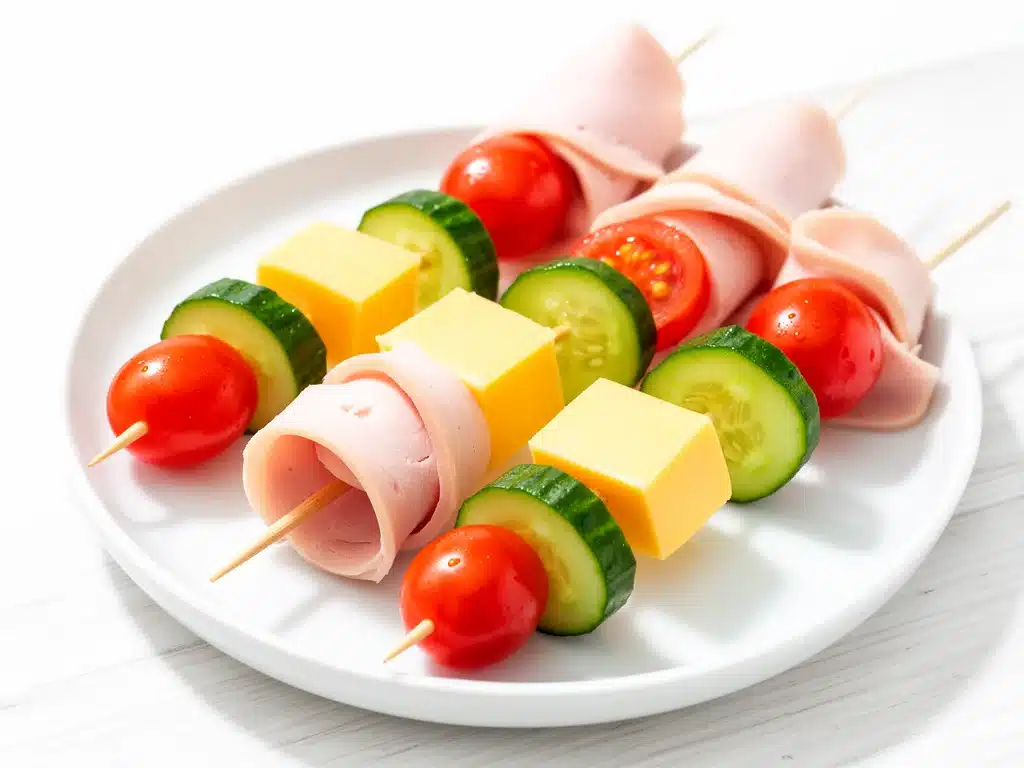 turkey and cheese kabobs - featured image