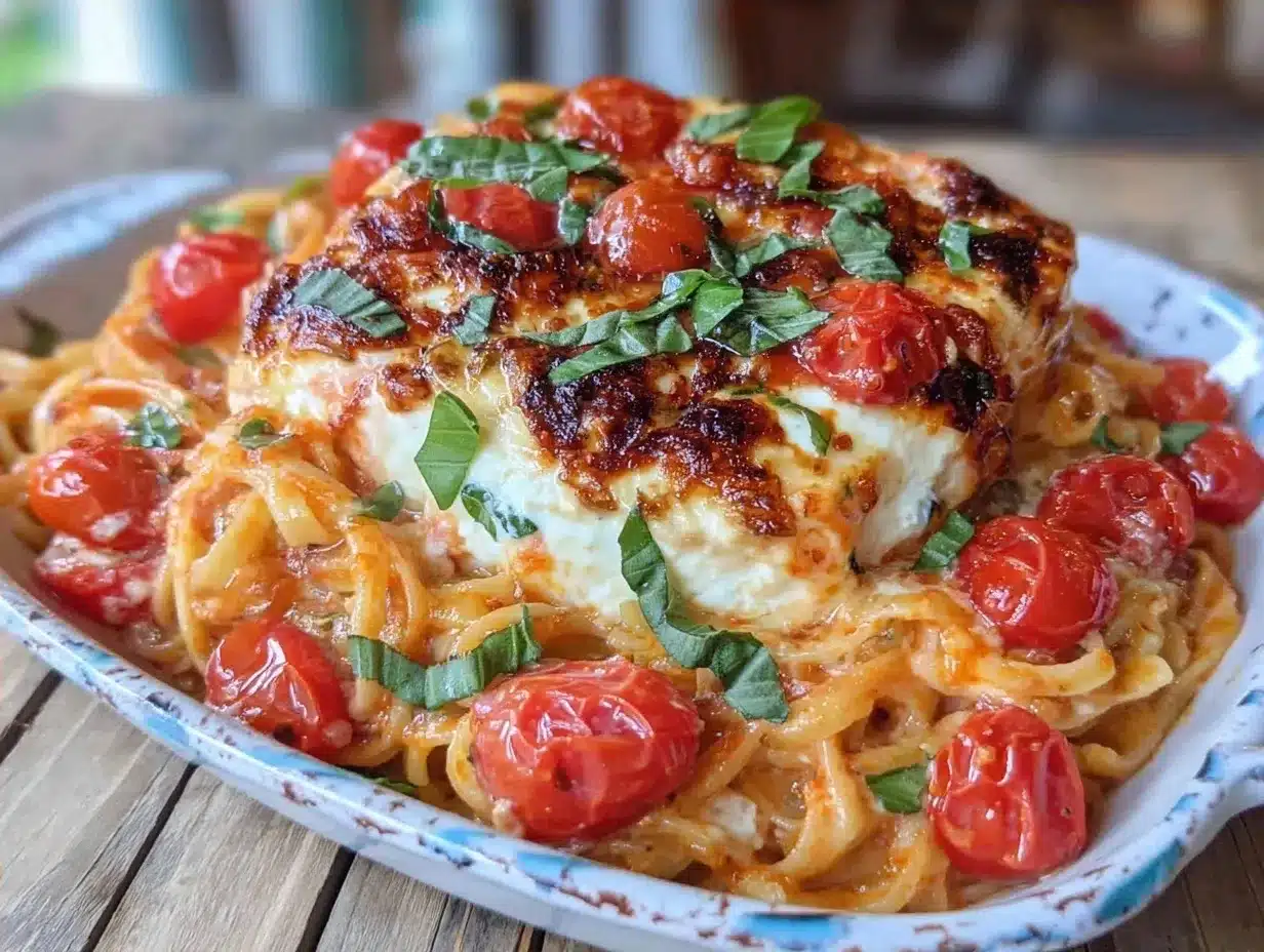 Viral Baked Feta Pasta: Easy One-Pan 5pm Dinner 4 baked feta pasta preparation steps