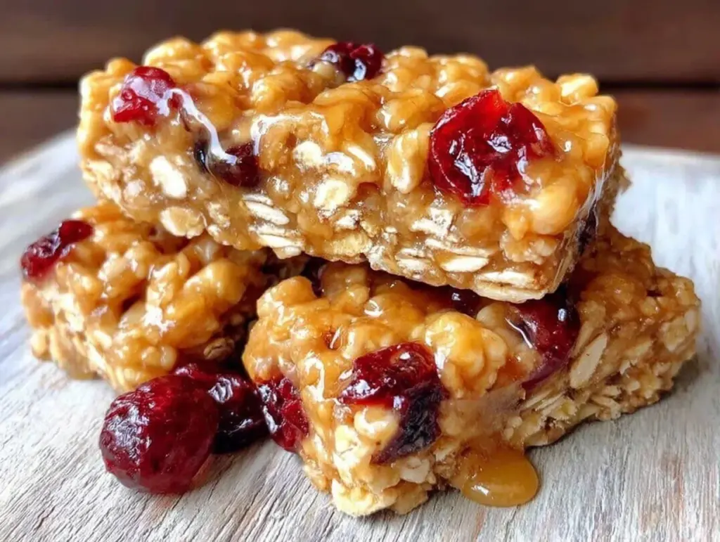 chewy honey oat granola bars - featured image