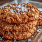 Chewy Peanut Butter Oatmeal Cookies with Sea Salt - featured image