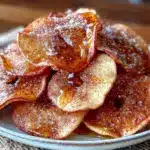 cinnamon sugar baked apple chips - featured image