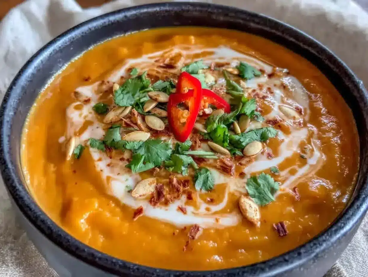 Dairy-Free Coconut Curry Butternut Squash Soup: 5pm Win 4 coconut curry butternut squash soup preparation steps