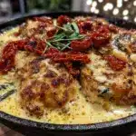 creamy tuscan garlic chicken skillet - featured image