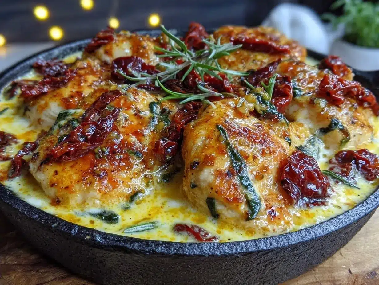 Creamy Tuscan Garlic Chicken Skillet: Easy 5pm Dinner 4 creamy tuscan garlic chicken skillet preparation steps