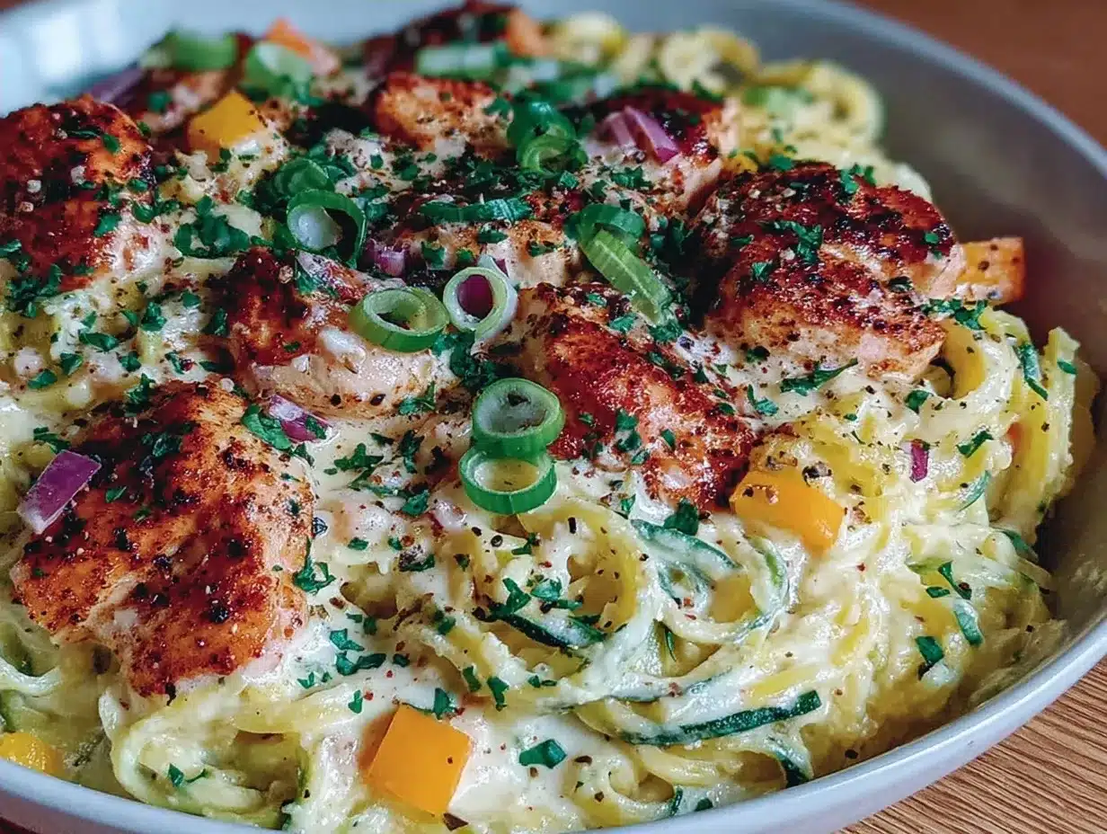 Diabetic-Friendly Zucchini Noodle Chicken Alfredo: Easy 1-Pan Weeknight Dinner 4 diabetic-friendly zucchini noodle chicken alfredo preparation steps