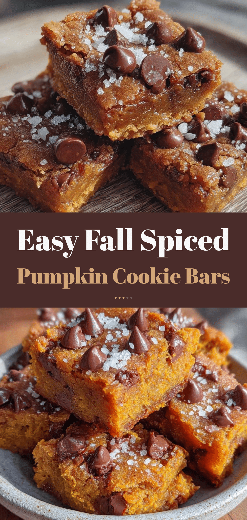 Fall Spiced Pumpkin Chocolate Chip Cookie Bars: 5pm Dinner 5 fall spiced pumpkin chocolate chip cookie bars recipe