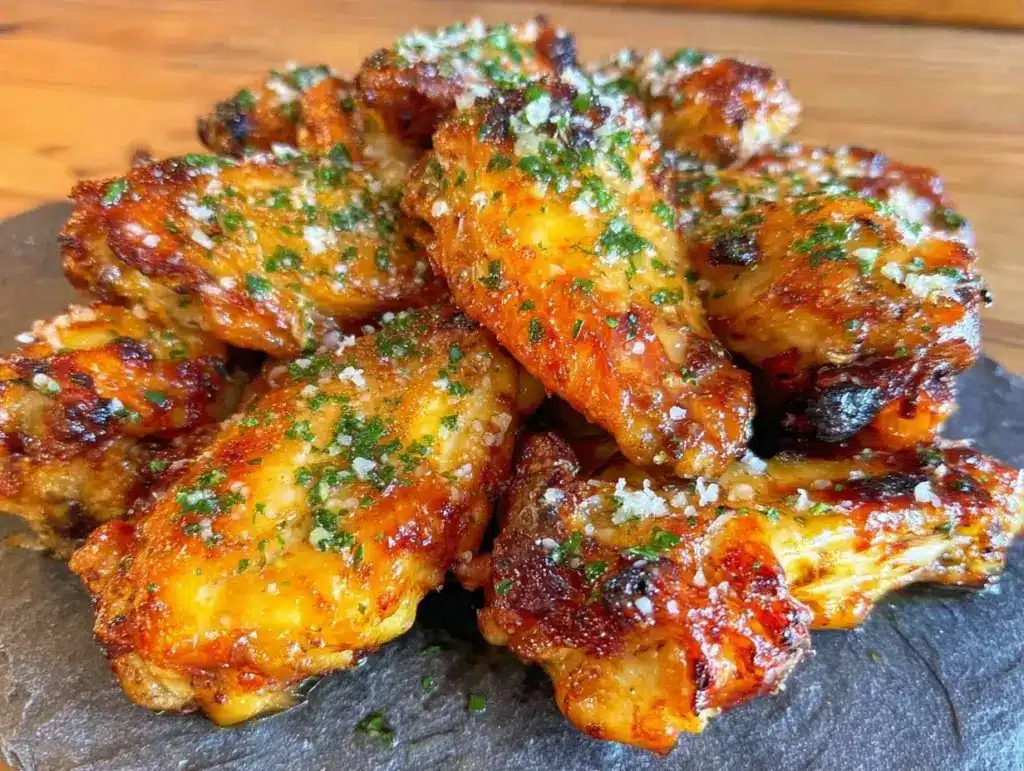 Football Tailgate Garlic Parmesan Chicken Wings - featured image