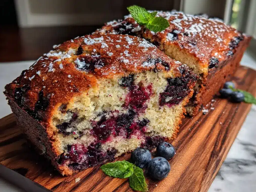 gluten-free blueberry banana bread - featured image