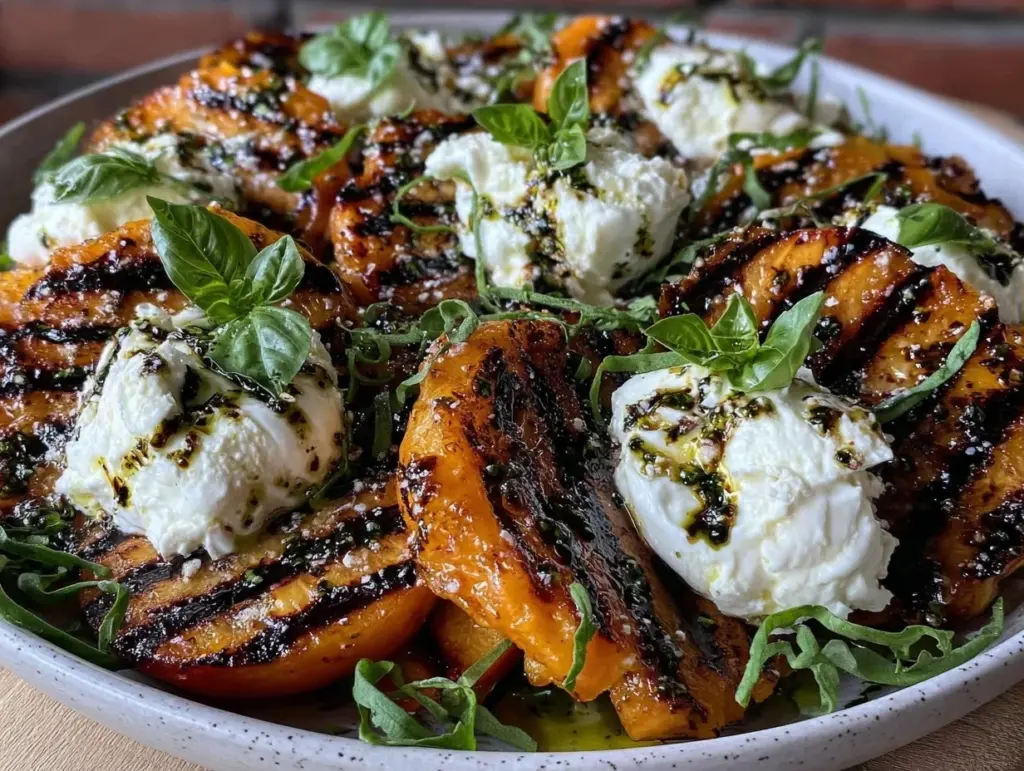 Grilled Peach Burrata Salad - featured image