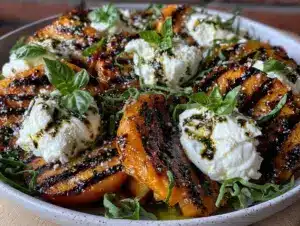 Grilled Peach Burrata Salad - featured image