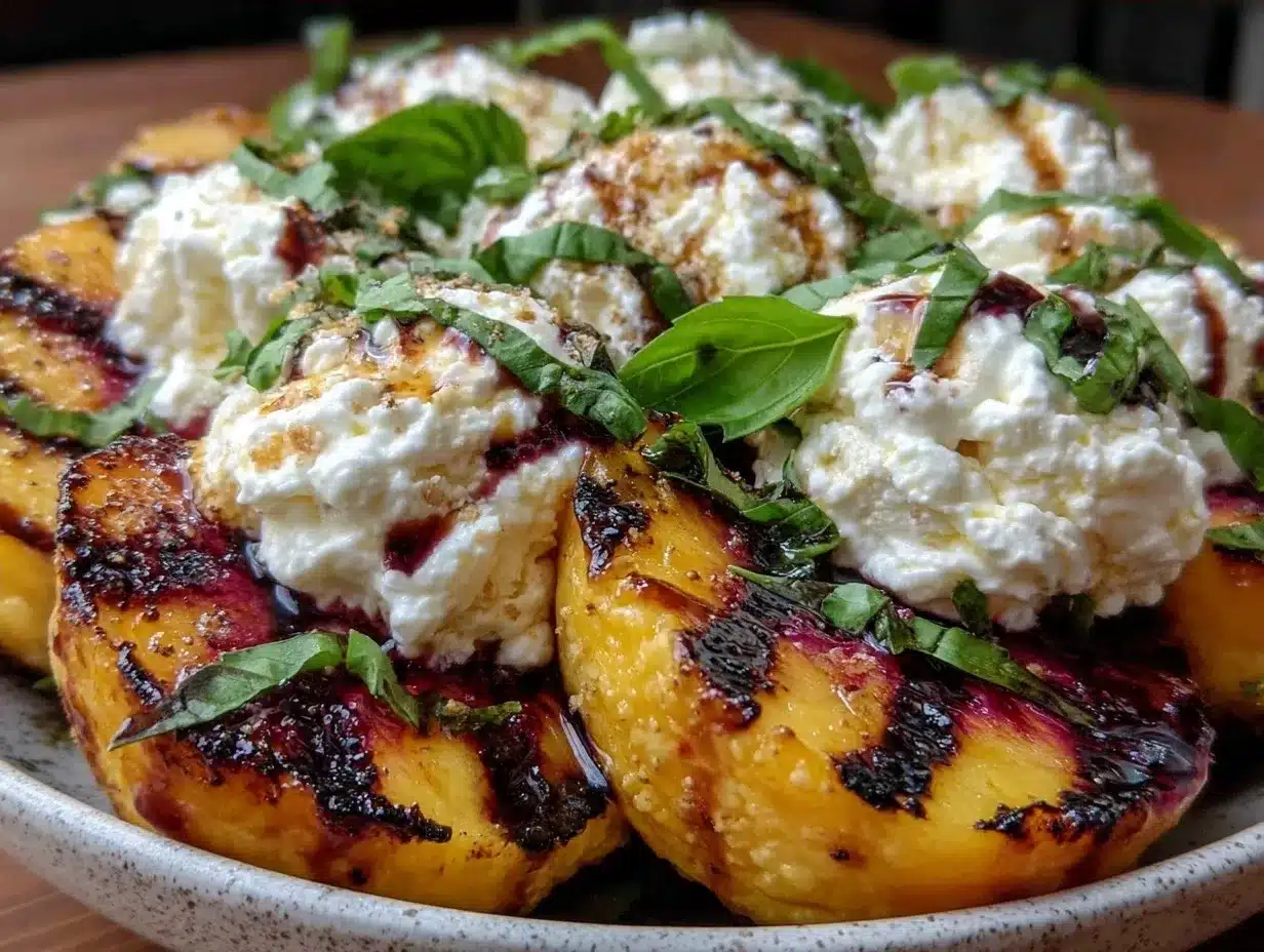Grilled Peach Burrata Salad: Easy Summer Dinner 4 Grilled Peach Burrata Salad preparation steps