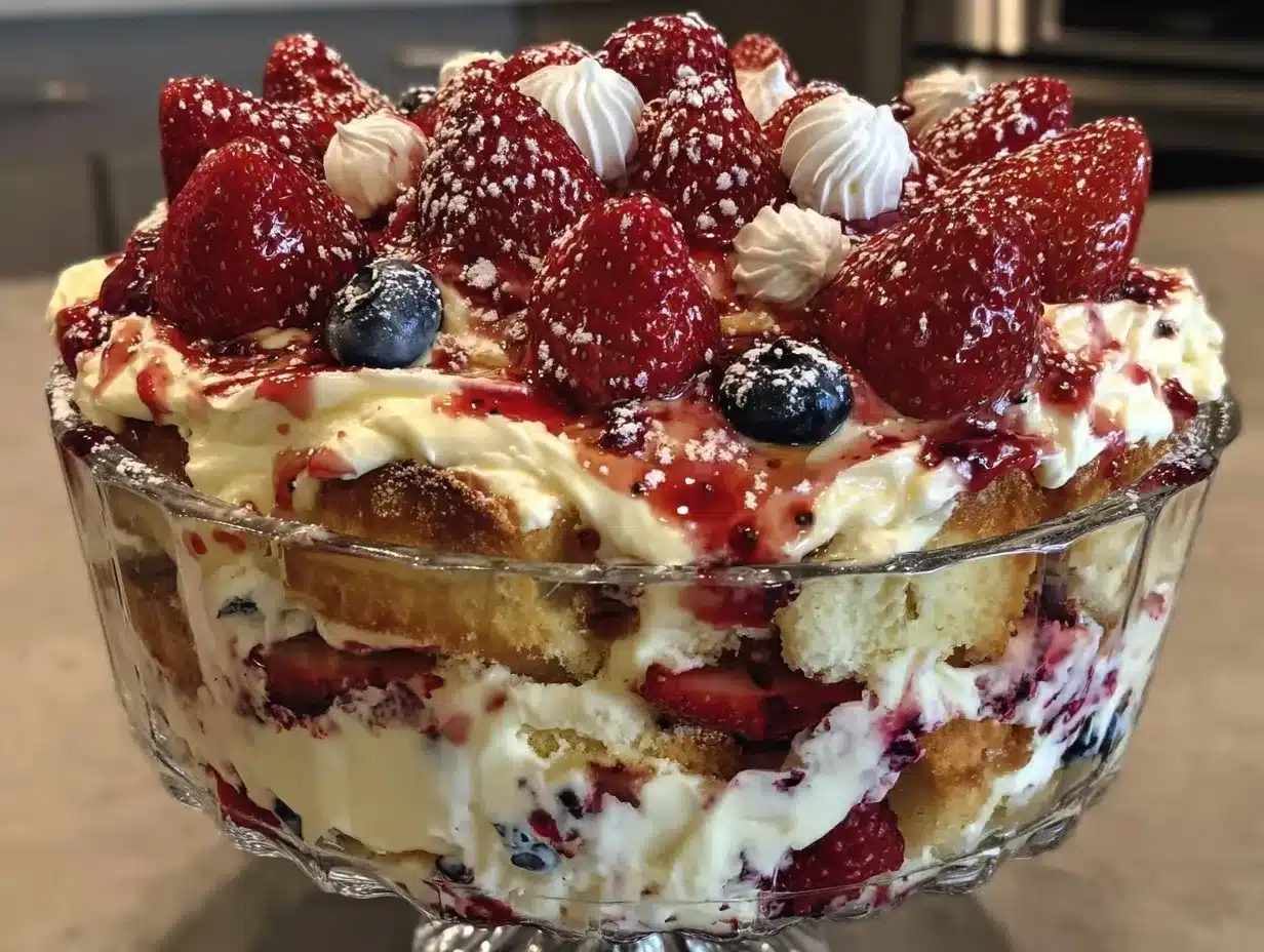 Labor Day Red White and Blue Berry Trifle: Easy 5-Ingredient No-Bake Dessert 4 Labor Day Berry Trifle preparation steps