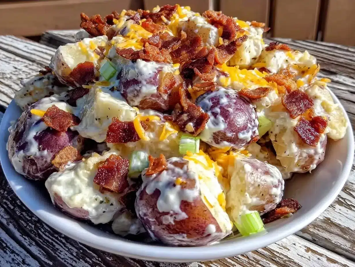 Loaded Bacon Ranch Potato Salad: Quick Summer Side 4 loaded bacon ranch potato salad preparation steps