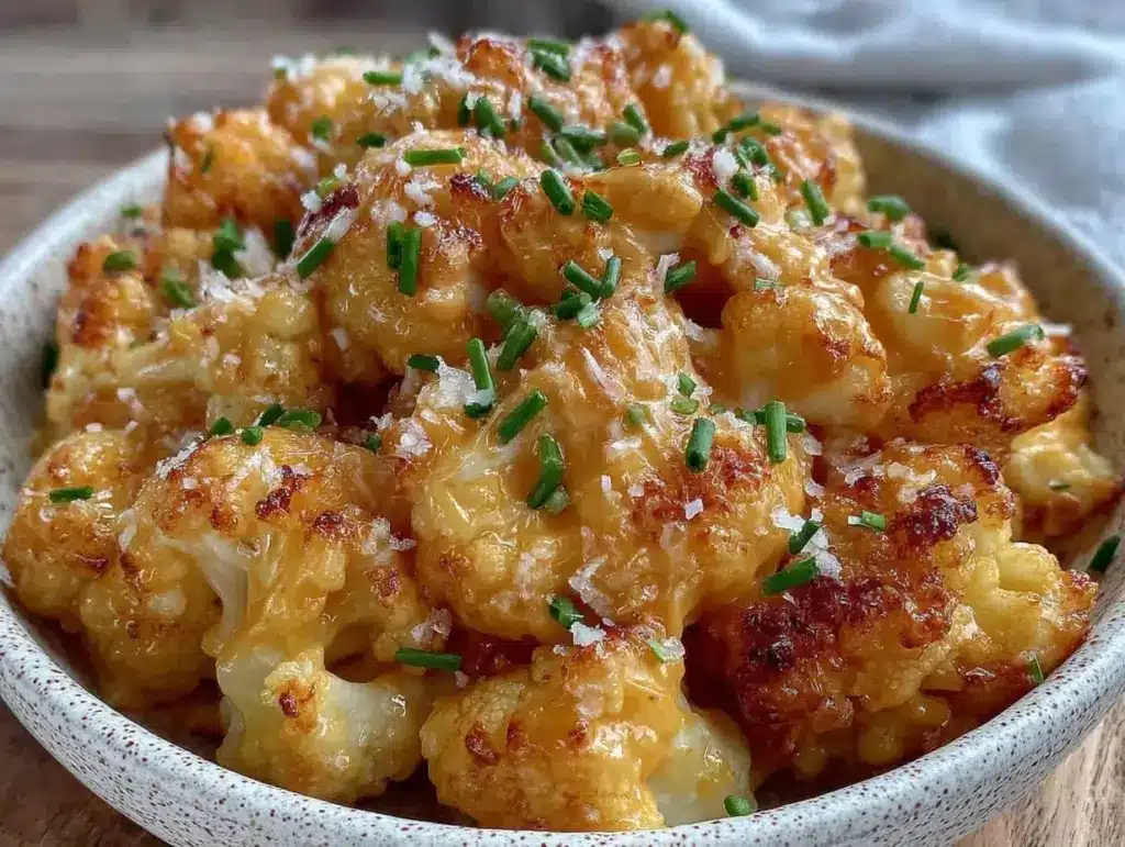 low-carb cauliflower mac and cheese - featured image