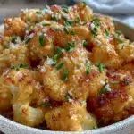 low-carb cauliflower mac and cheese - featured image