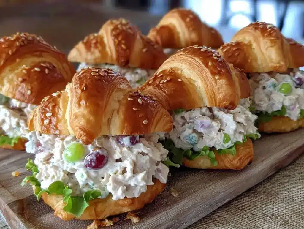 Mini Chicken Salad Croissant Sandwiches - featured image
