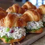 Mini Chicken Salad Croissant Sandwiches - featured image