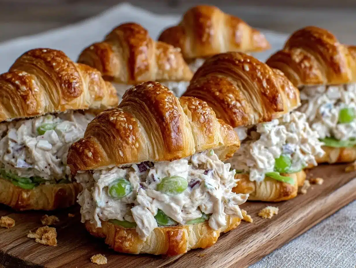 Mini Chicken Salad Croissant Sandwiches: Easy 5pm Win 4 Mini Chicken Salad Croissant Sandwiches preparation steps