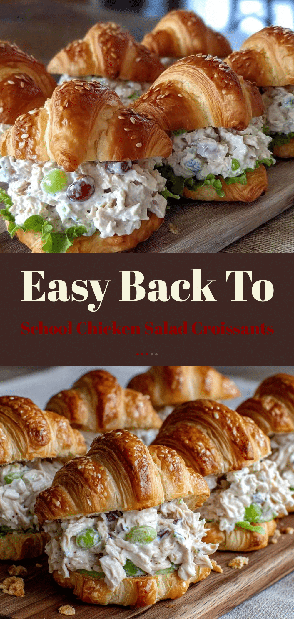 Mini Chicken Salad Croissant Sandwiches: Easy 5pm Win 5 Mini Chicken Salad Croissant Sandwiches recipe