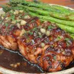 one pan honey garlic salmon - featured image