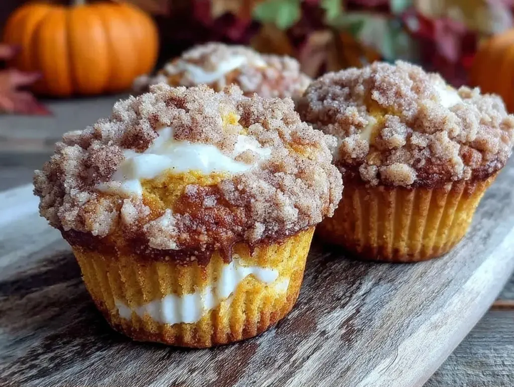 pumpkin cream cheese muffins - featured image